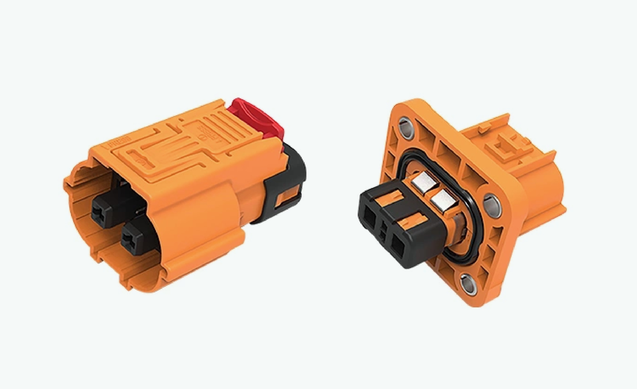 SH1系列 二芯 20A~40A 高压互锁塑胶连接器