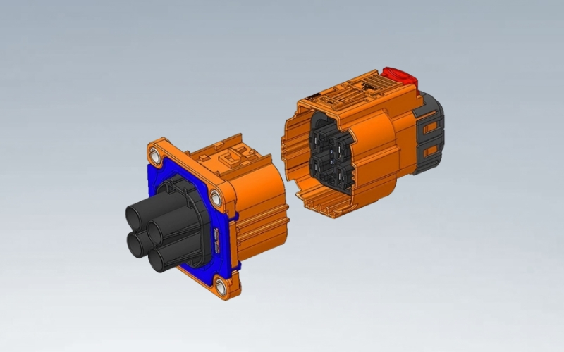 SH1系列 四芯 20A~40A 高压互锁塑胶连接器