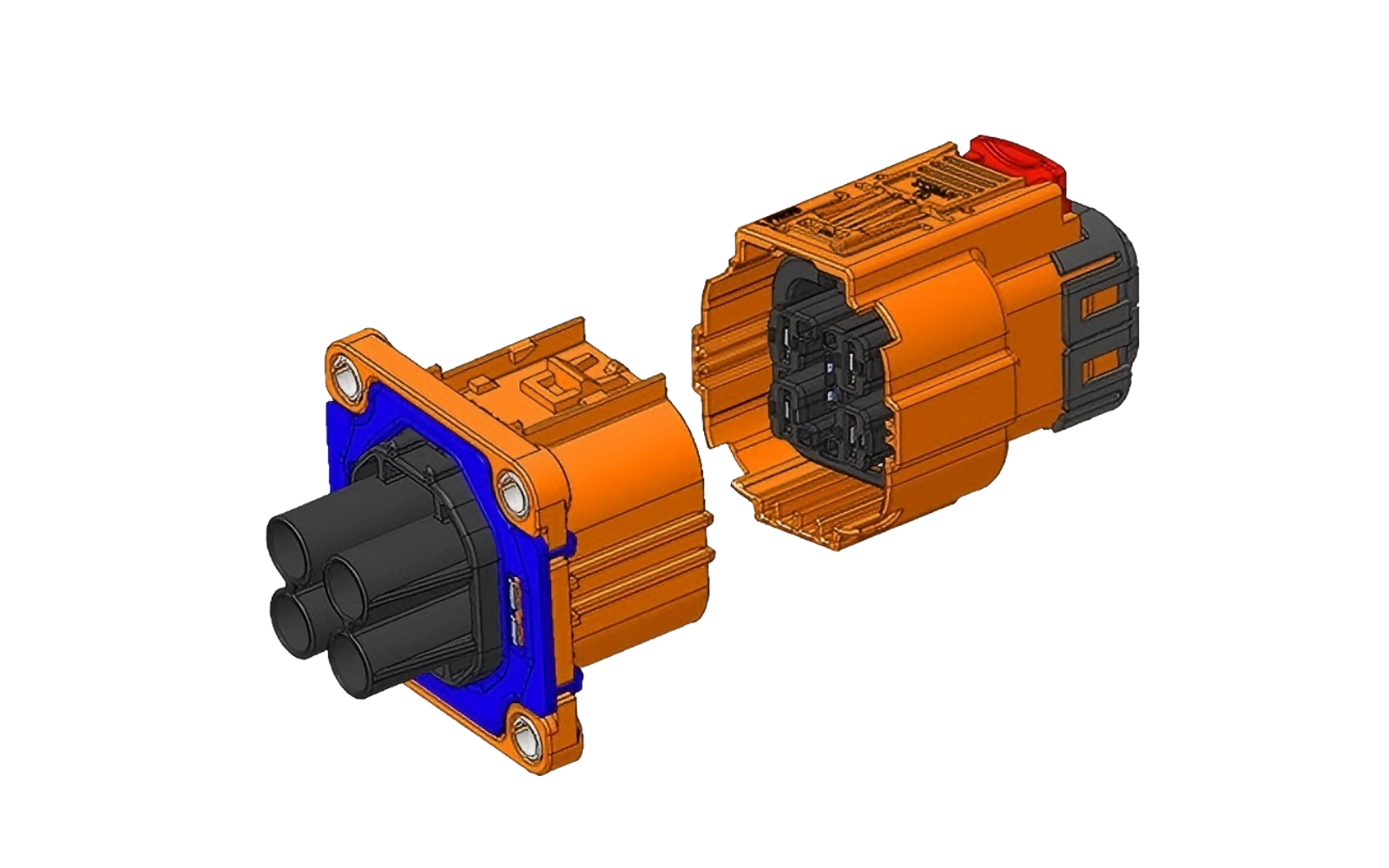 SH1系列 四芯 20A~40A 高压互锁塑胶连接器