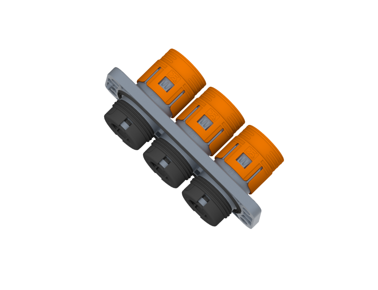 SG2M Series Two/three-core Through-hole Metal Connector